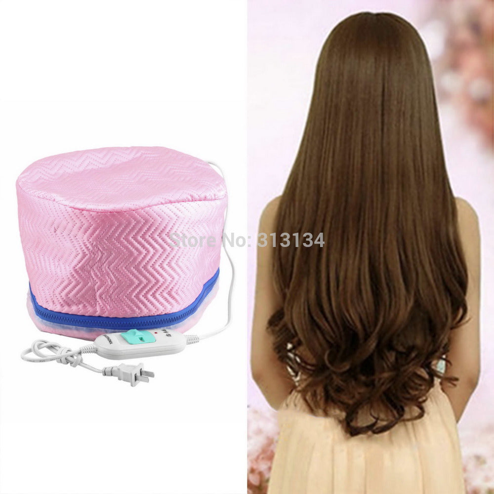 2Pcs Electric Hair Thermal Treatment Beauty Steamer SPA Nourishing Hair Care Cap Free Shipping