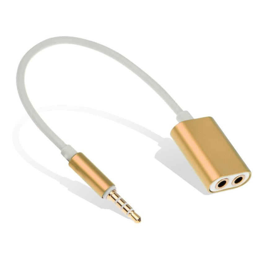 2016 Hot Sale Audio Splitter Cable Jack Male to 2 Female M/F 3.5mm Stereo Earphone Headphone