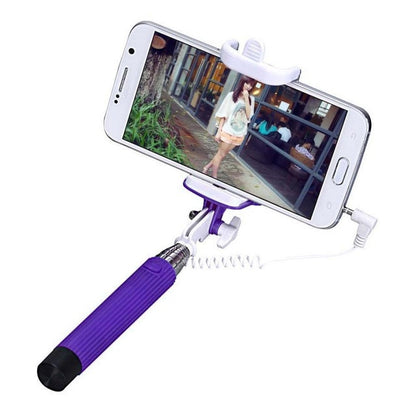 Wired Selfie Stick Handheld Monopod Extendable Handheld Self-Pole Tripod Monopod Stick For Smartphone for iPhone Samsung Selfie