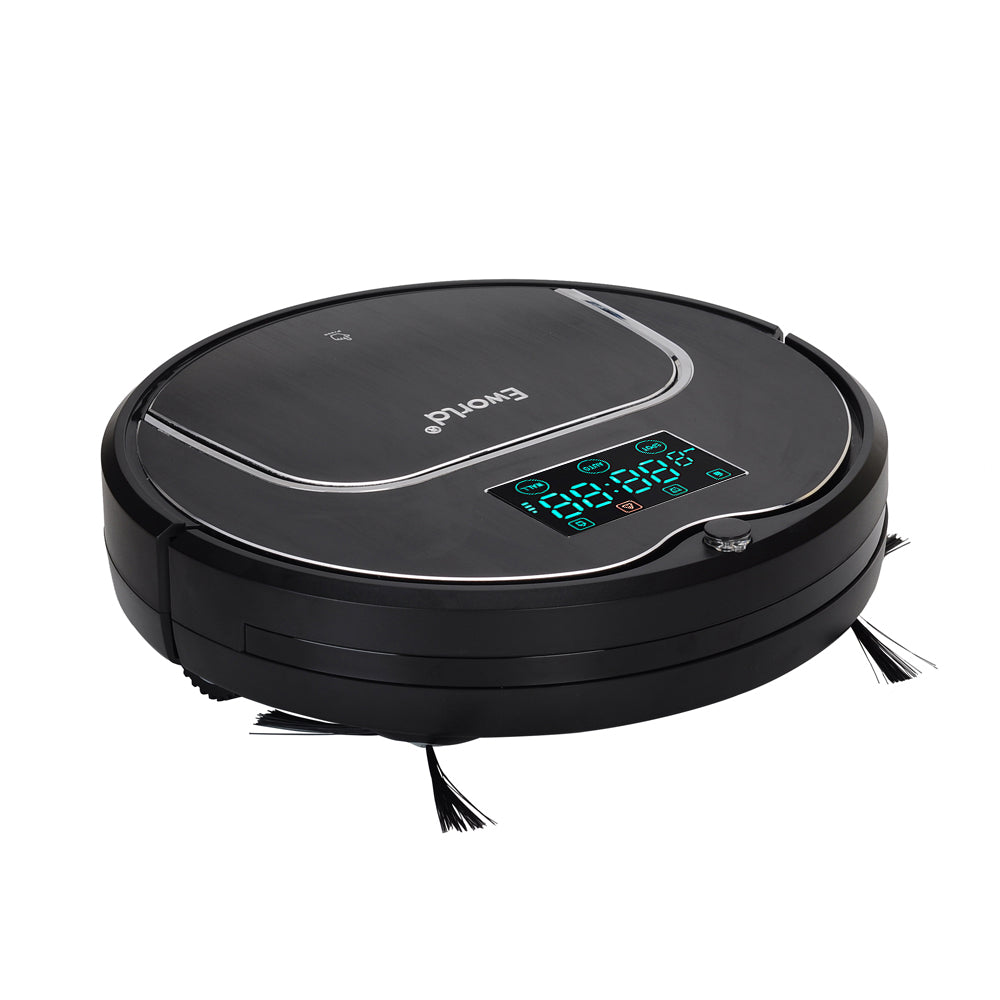 Eworld M883 Intelligent Cordless Robot Vacuum Cleaner With Big Garbage Box Big Mop Anti-Fall Sensor For Cleaning House Floor