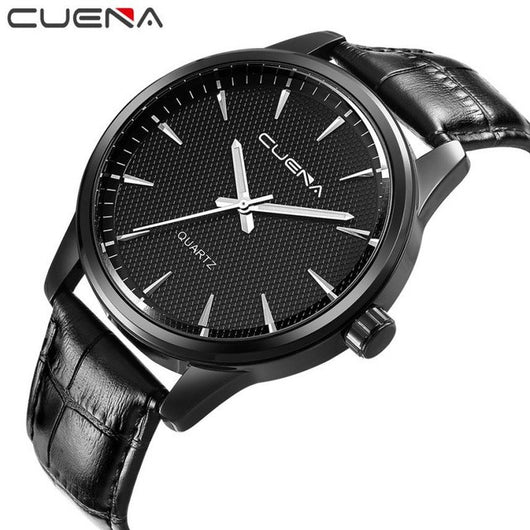 CUENA Brand Watches Men Fashion Watch Quartz Faux Leather Wristwatches For Mens Waterproof Clock Men Watch erkek kol saati #XJ10