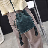Xiniu Women Bag Scrub Tassel Shoulder bags Womens Messenger Bags Ladies Pumping belt Crossbody Bag