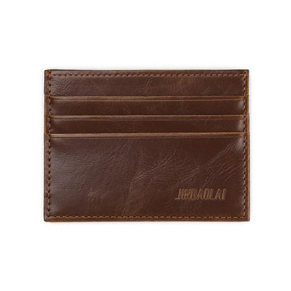 JINBAOLAI Men Card Holder Business Mens Simple PU Leather skin Credit ID Card Slim Purse Mens Wallet#YHYE