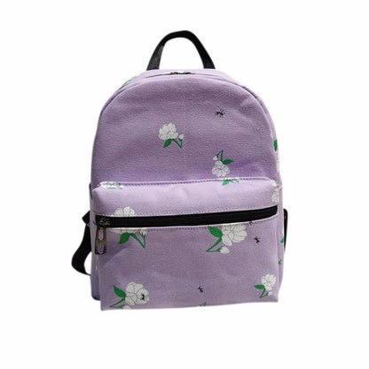 2016 Women Backpack Girls School Backpacks Canvas Women Shoulder Bags Rucksack Womens Rose Printing Backpack mochila feminina#30