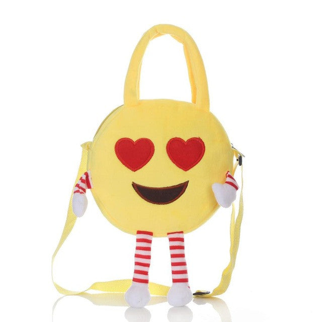 Xiniu Cute Kids Emoticon Shoulder School Villus Bag Shoulder Bag for teenage girls school bags emoji face Dropshipping #6m