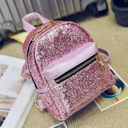 women backpacks leather 2017 School mini backpacks for girls Sequins Backpack for Ladies mochila feminina #0512YISI