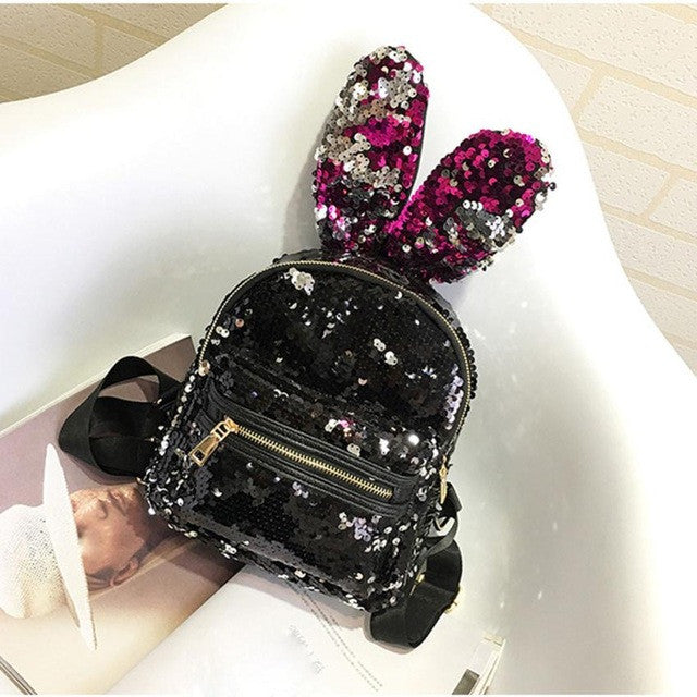 2017 new fashion women backpack leather designer Sequins backpacks for teenage girls school bags #6M