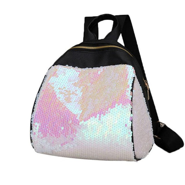 Xiniu fashion women backpack leather school bags  teenage girls Shiny Sequins Shoulder Bags #6M