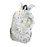 Backpack Bags For Unisex School Bag Women Girl So Cute Printed Canvas Shoulder Bag Rucksack  mochilas coleg feminina