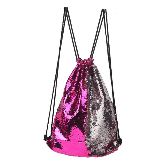 Women Sequins Drawstring backpack shoulder bag multi color backpack girl school bag Travel Satchel Rucksack mochila bolso #4M