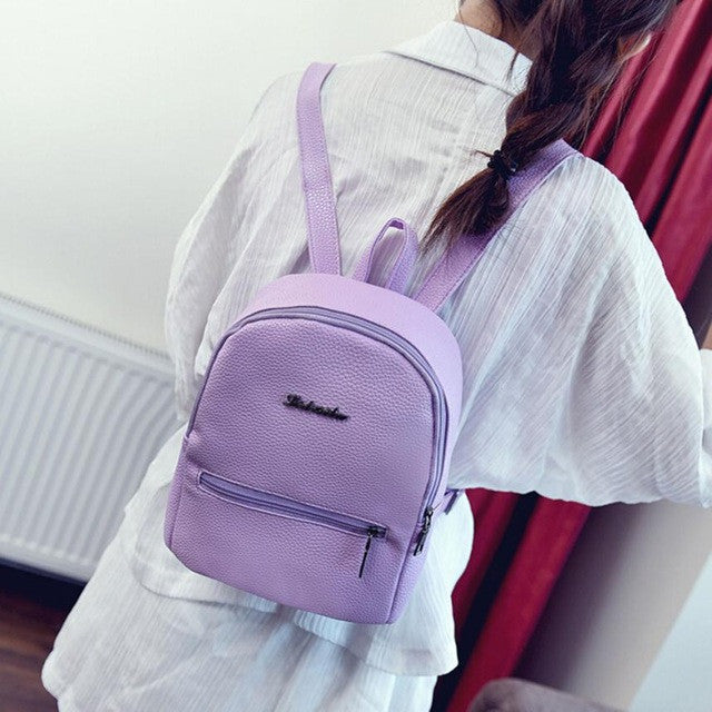 2017 Women Backpack Girls Leather School Bag Travel Backpack Satchel Women Shoulder Bags Rucksack #LREW