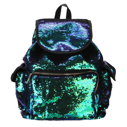 women backpack pu leather Double Color Sequins School Bag For Girls Soft Backpack 2017 Fashion Bag #5M