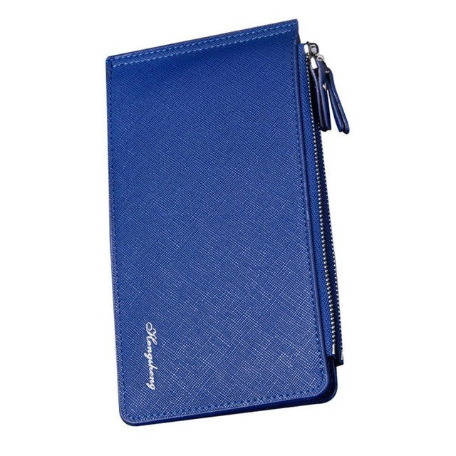 Hengsheng Men Long Bifold Business Zipper Leather wallet card holder men Purse Drop shipping #7m