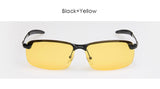 Male Night Vision Goggles Polarized Men's Sunglasses Brand Designer Rimless Driving Sun Glasses