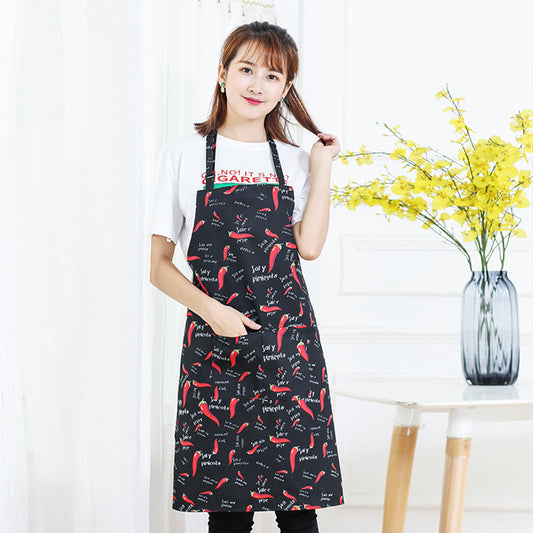 Chili Style Neck strap Adjustable Unisex Solid Cooking Kitchen Restaurant Bib Apron with Pocket  for Cooking, Baking, Barbequing