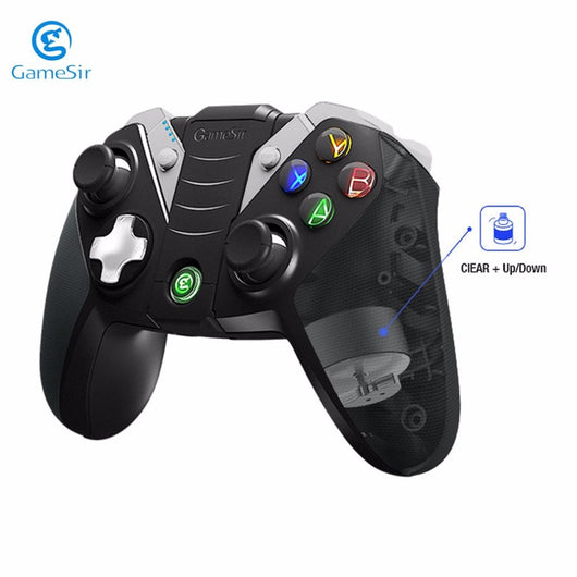 GameSir Wireless Bluetooth Controller Bluetooth Gamepad With Phone Holder For Android TV BOX Phone Tablet For PC VR Games