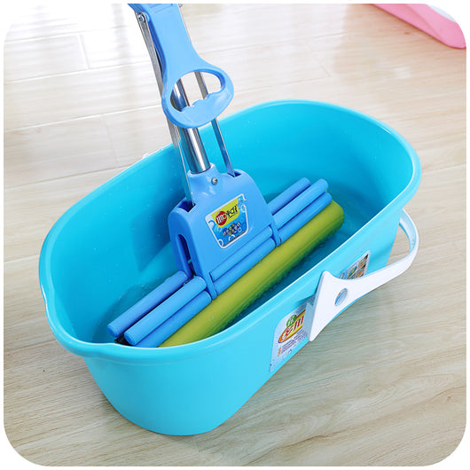 Thick rectangular mop bucket portable car wash bucket, household plastic cotton flat mop cleaning bucket
