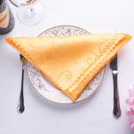 6pc 46x46cm Wedding Table Napkins Cloth Nylon Cotton Wedding Table Decoration Red White Purple Orange With Embroidered Flower