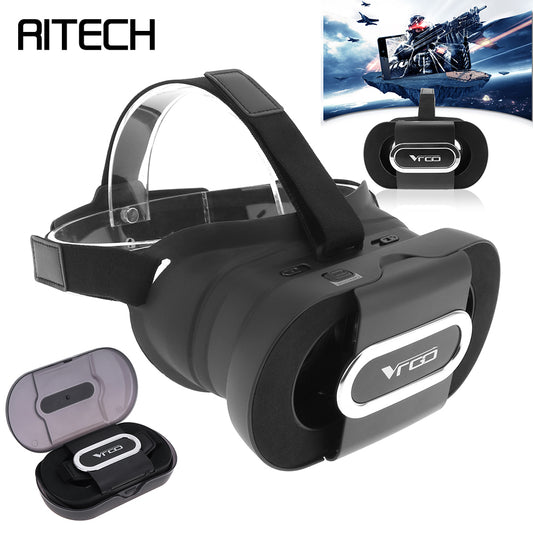 VRGO Foldable Portable Head-mounted 3D Virtual Reality VR Glasses With AR Function Storage Box for 4.7 - 6 Inch Phone Smartphone