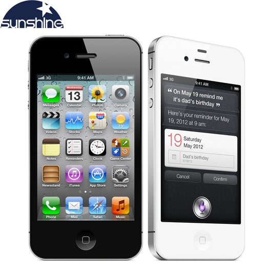 Unlocked Original Apple iPhone 4S Used Phone 3.5"IPS 8MP Smartphone 512 MB RAM 16/32GB Mobile Phone