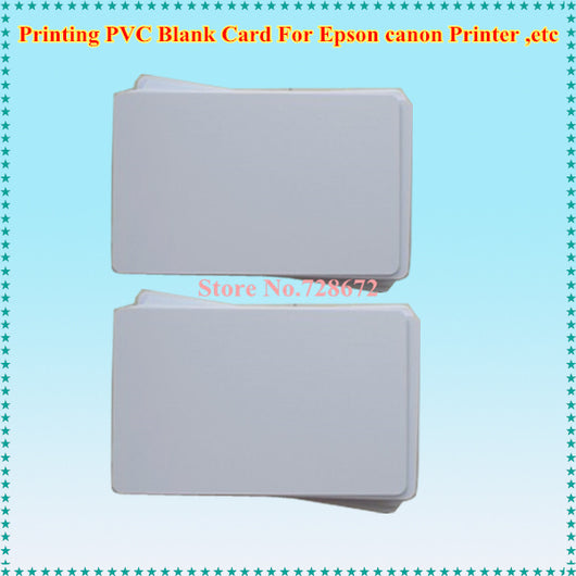 Inkjet Blank PVC Card White ID Card for Epson /Canon inkjet P50 T50 T60 P50 L800 R200 R230 R260 IP4810 IP4700 IP4930 Printer
