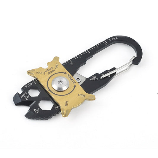 Useful 20 In 1 Multifunctional Stainless Steel Keychain Screwdriver Wrench Outdoor Survival Keychain Tools Hot Sale