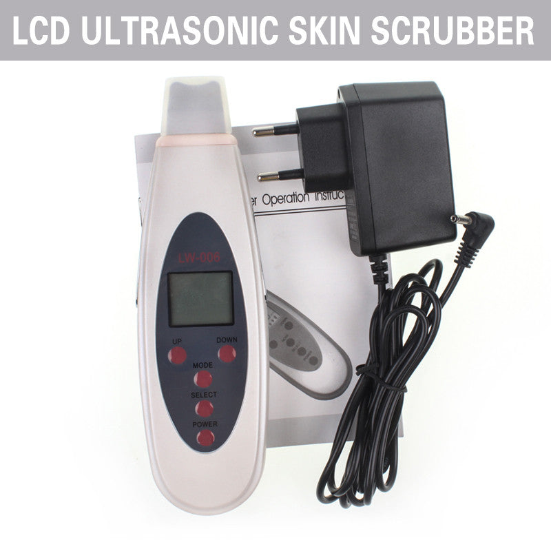 Portable Large Acne Remover LCD Screen Ultrasonic Skin Scrubber Beauty Machine Peel Facial Spa Beauty Salon Equipment MFA-37