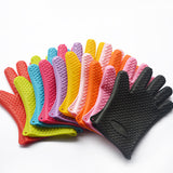 Slip-resistant Food Heat Resistant Thick Silicone Kitchen Barbecue Oven Glove Waterproof Cooking BBQ Grill Baking Glove Dotted