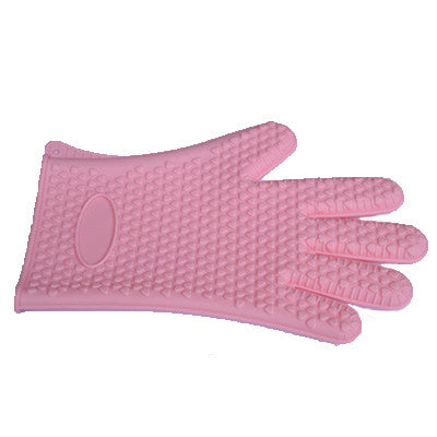 Slip-resistant Food Heat Resistant Thick Silicone Kitchen Barbecue Oven Glove Waterproof Cooking BBQ Grill Baking Glove Dotted