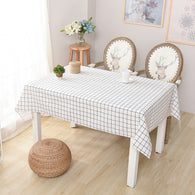 Fudiya Simple Tablecloth Cotton Linen Nappe Large Lattice Table Cover Countryside Table Cloth Accept Custom For Restaurant