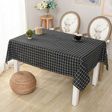 Fudiya Simple Tablecloth Cotton Linen Nappe Large Lattice Table Cover Countryside Table Cloth Accept Custom For Restaurant