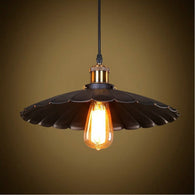 Dia 25CM Vintage American Iron Black Umbrella Pendant Lights Loft Industrial Retro Restaurant Bar Counter E27 E26 Hanging Lamp