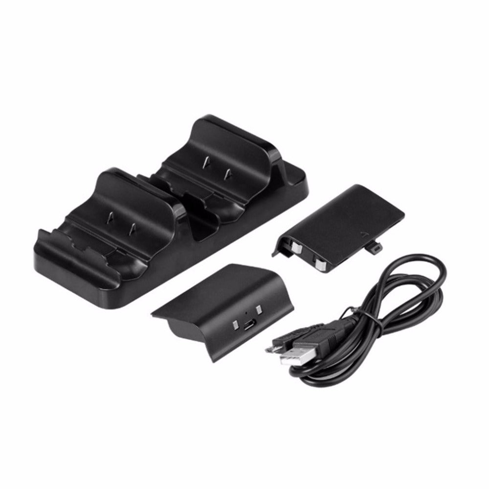 TYX-532S Dual Charging Dock for XBOX ONE Wireless Gamepad Gaming Controller With Two Rechargeable Battery USB Cable