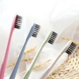 Wheat-straw Environmentally-friendly Toothbrush Portable Fine Soft Brushing Anti-bleeding Toothbrush with Box For Adults