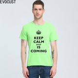 KEEP calm JESUS is coming mercy Catholic Christian god T-shirt Top Lycra Cotton Men T shirt