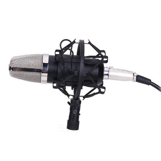 Professional Condenser Microphone Cardioid Pro Audio Studio Vocal Recording Mic KTV Karaoke+ Metal Shock Mount
