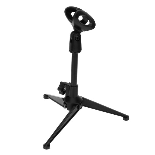 Professional Portable Adjustable Microphone Tripod Stand Condensor Mic Desktop Stabilizer Holder Bracket Black ABS 19cm-23cm