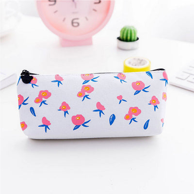 Cute Fresh plants student Pencil Bag papelaria canvas Pencil Case stationery material escolor school supplies