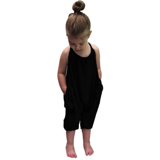 Kid Baby Girls Straps Rompers Jumpsuits Piece Pants Clothing Toddler drop shipping girls clothing