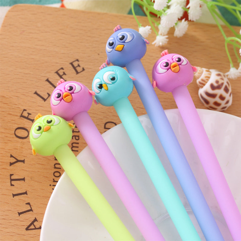 4 Pcs/lot Cartoon Big eye birds gel pen cute pens canetas escolar stationery material school office supplies papelaria