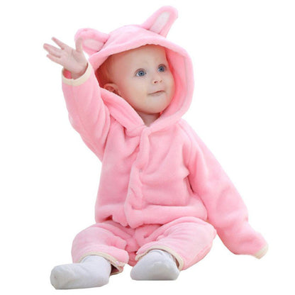 Newborn baby rompers Autumn Winter Flannel Baby Boy Clothes Cartoon Animal Rompers shaped Jumpsuit Baby Girl Rompers Baby Clothe