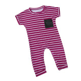 Summer 2017 Newborn Infant Kids Baby Boy Girl Striped Cotton Romper Jumpsuit Clothes Outfits