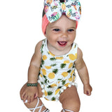 Summer 2017 Newborn Toddler Baby Girls Romper with Pineapple Tassel Infant Baby Jumpusit Wasit One-Pieces Sunsuit Kids Clothes
