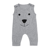 Newest Infant Baby Kids Girl Boy Summer Clothes Cotton Bear Sleeveless Romper Jumpsuit Playsuit Outfits
