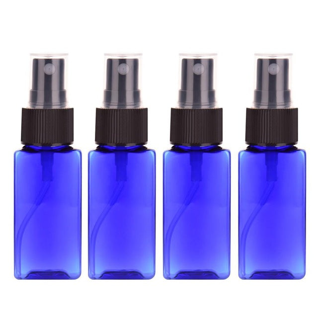 4PC/set 30ml Blue Empty Spray Bottle Plastic Sprayer Bottles Perfume Container Refillable Cosmetic Atomizer For Tarvel Hydrating