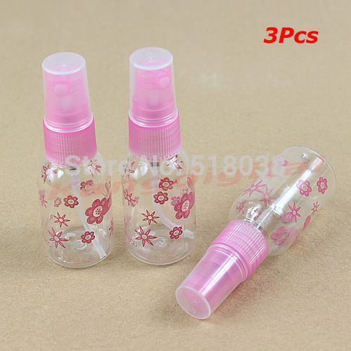 U119   hot-selling newest 30ML Empty Plastic Transparent Perfume Atomizer Spray Mini Bottles 3pcs/lot