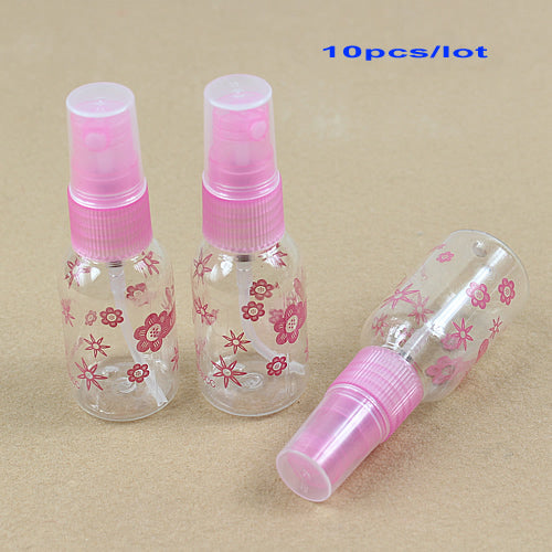 U119 10Pcs/Lot 30ML Empty Plastic Transparent Perfume Atomizer Spray Mini Bottles
