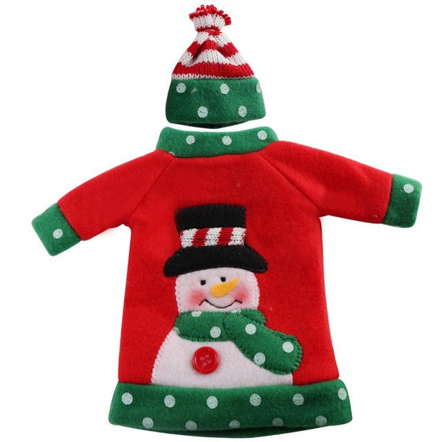 Ourwarm New Year Decoration Red Wine Bottle Cover Office Ugly Sweater Party Products Gifts Home Xmas Party Decor Supplies