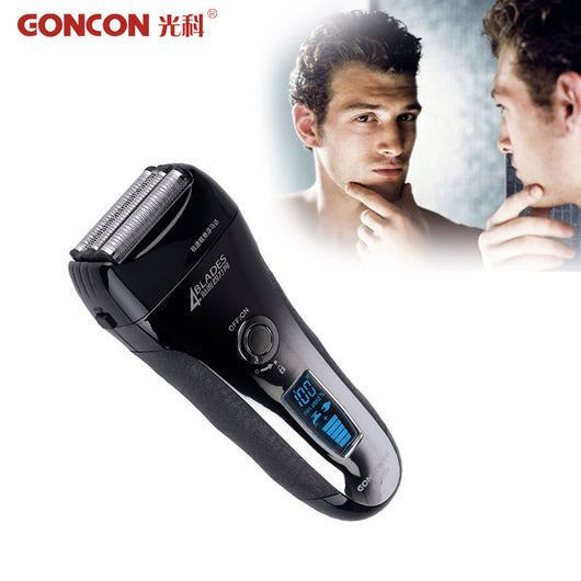 Washable Speed Maglev 4-blade Cutting System Rechargeable LCD Display Electric Shaver Razors Shaving Men Face Care Wholesale S42