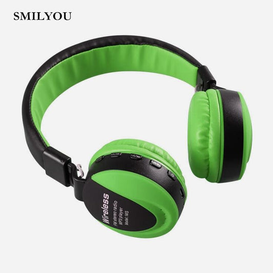 SMILYOU Wireless Bluetooth Earphone Headset with MIC Casque Audio Bluetooth Oreillette Support FM Radio TF for Phone PC Head